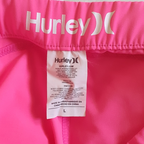 Neon Pink Hurley Phantom Short Shorts - Picture 4 of 4
